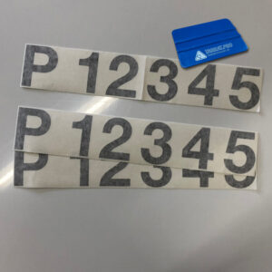 Veneen rekisteritunnus siirtokalvolla, 2+1 kpl